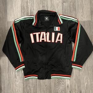 Italia jacket in black and red